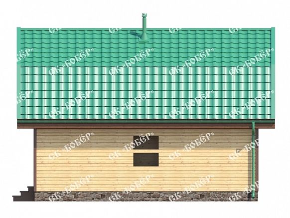 Сруб бани из бруса 6х9. фото