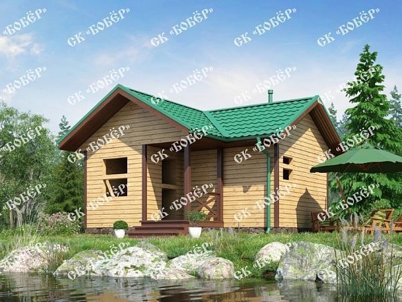 Сруб бани из бруса 6х6